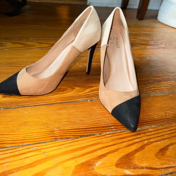 Mix No 6 Necole Fauxe Suede High Heels Color Block Stillettos - Picture 5 of 11